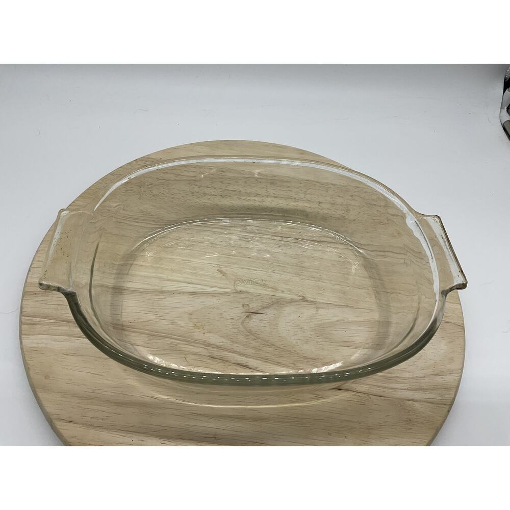 Pyrex Clear Glass Oval Baking Dish 2 Qt 702 Casserole Made In USA Bakeware Pan